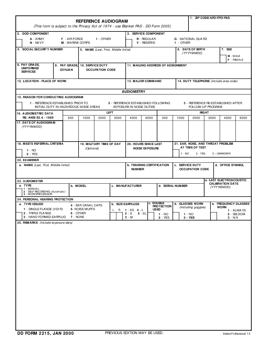 DD Form 2215