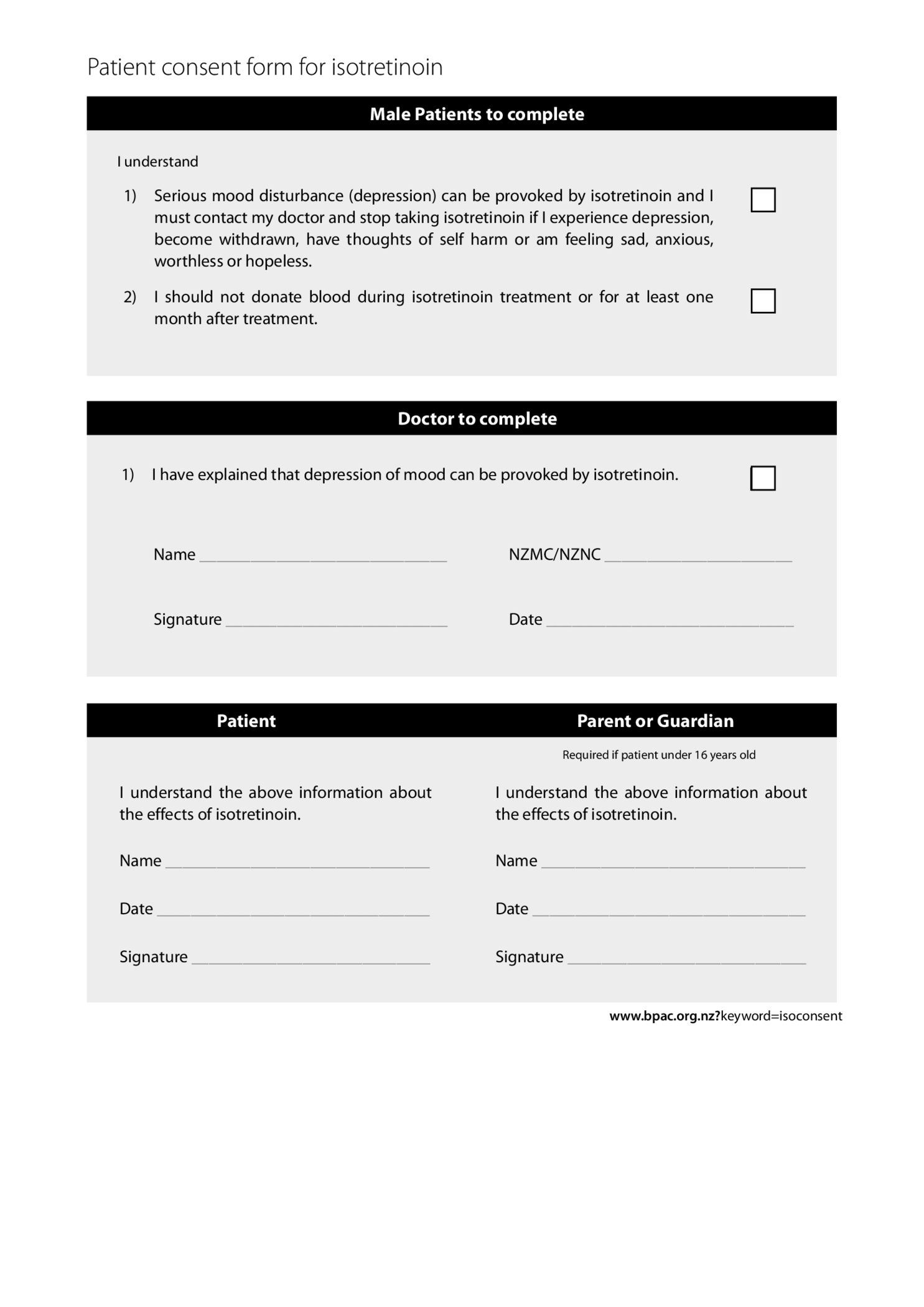 Fillable Acnetrex Waiver - Thumbnail