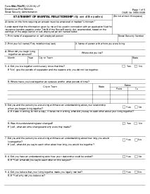 SSA-754-F5, Statement of Marital Relationship - Thumbnail