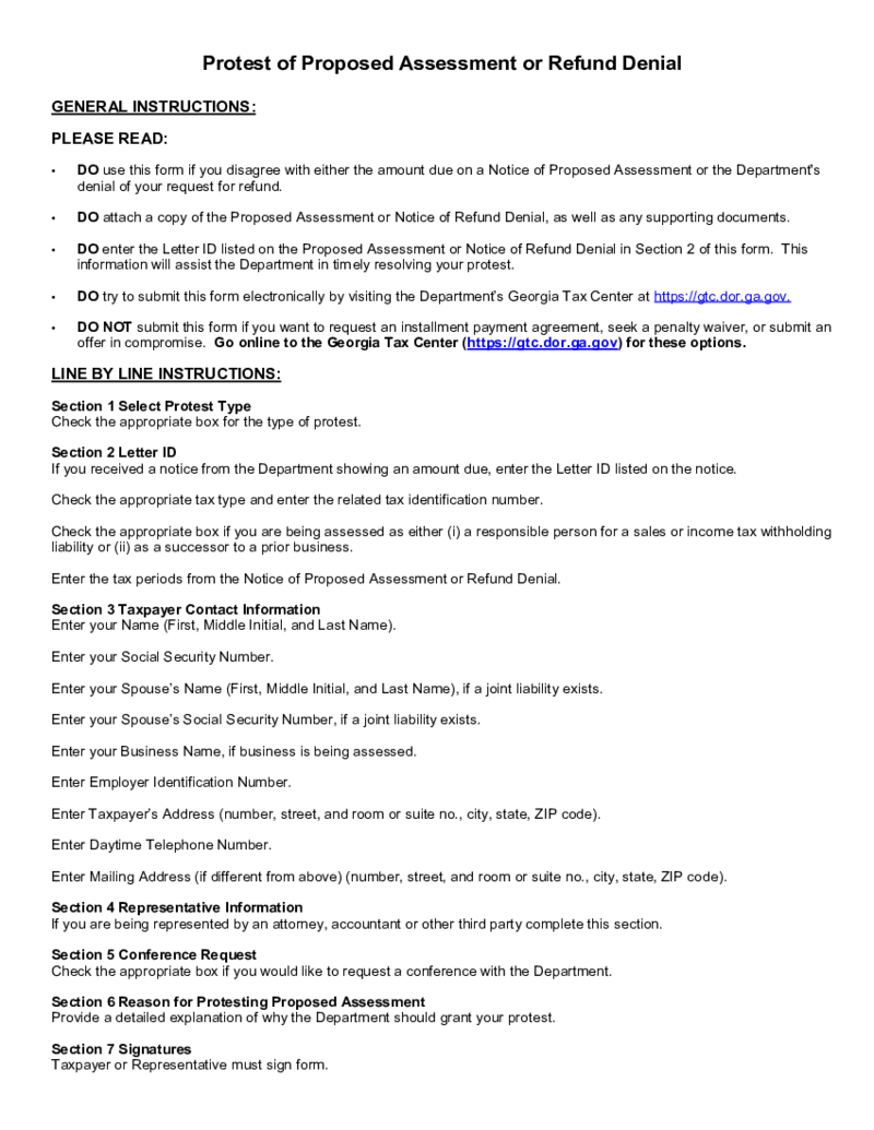 Form TSD-1, Georgia Department of Revenue