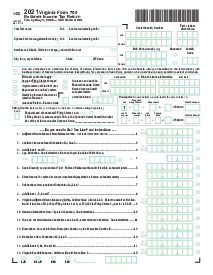 Virginia Income Tax Return Form 760 (2021) - Thumbnail