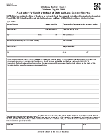 Form 13-9, Application for Credit - Thumbnail