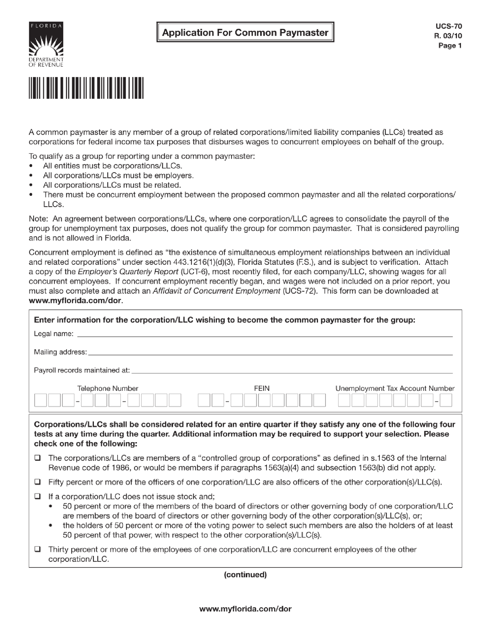 Fillable Common Paymaster Agreement - Thumbnail