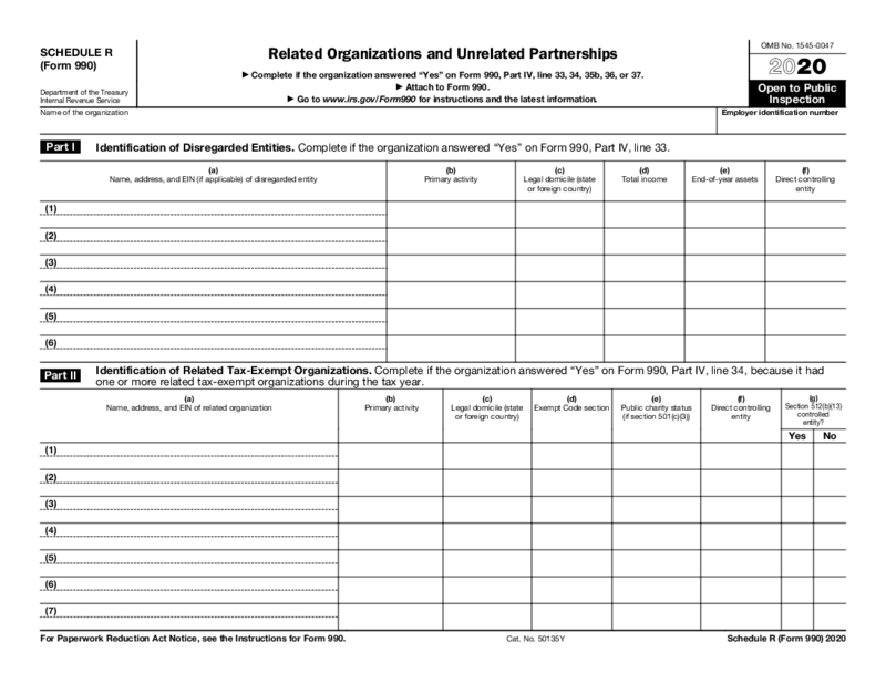 Form 990 (Schedule R)