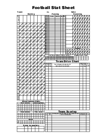 Football Stat Sheet - Thumbnail