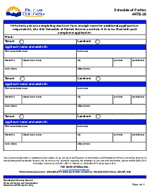 Fillable Schedule of Parties RTB -26 - Thumbnail