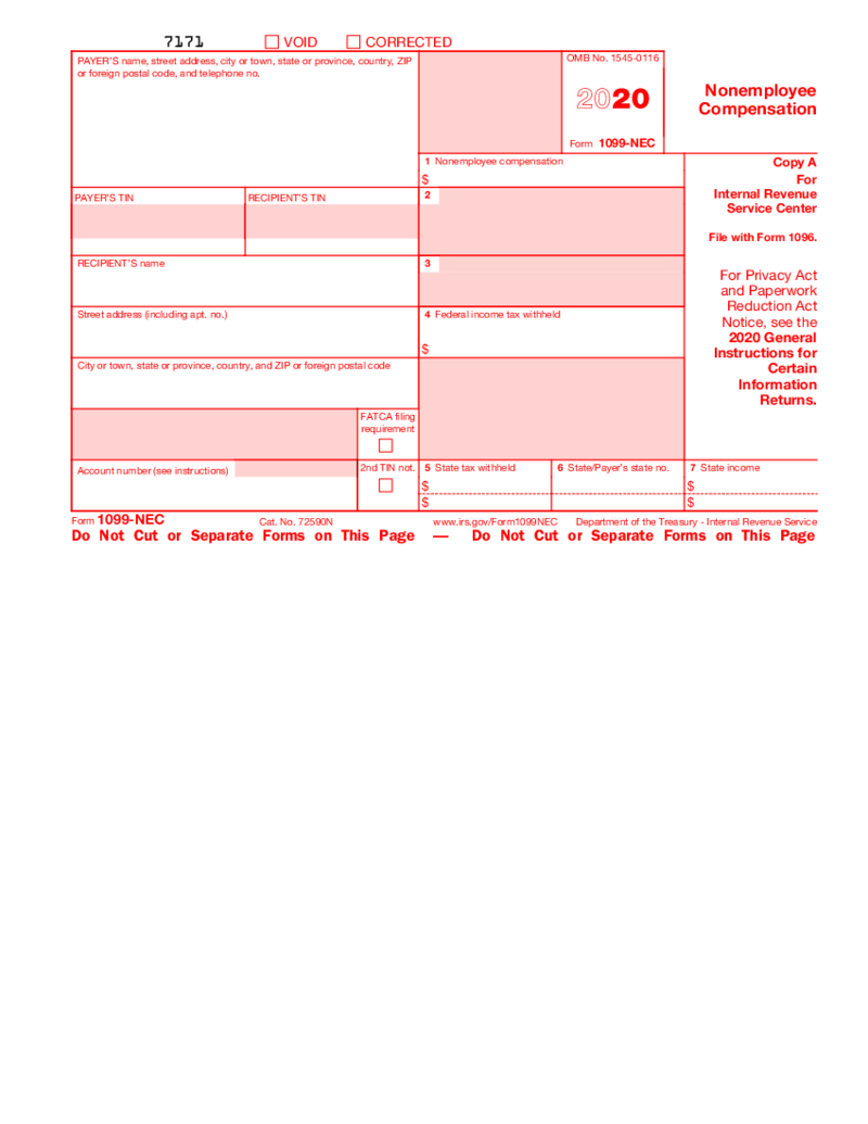 Form 1099-NEC (2020)