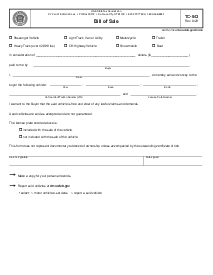 Utah Bill of Sale Form - Thumbnail