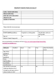 Property Inspection Checklist - Thumbnail