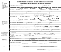 Picture of Form Vs-4 Commonwealth of Virginia - Report of divorce or Annulment