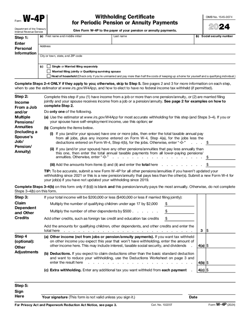 Form W-4P (2024)