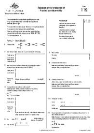 Form 119 Application For Evidence Of Australian Citizenship - Thumbnail