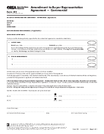 Form 541, Amendment to Buyer Representation Agreement - Thumbnail