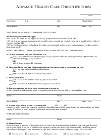 Hawaii Advance Health Care Directive Form - Thumbnail