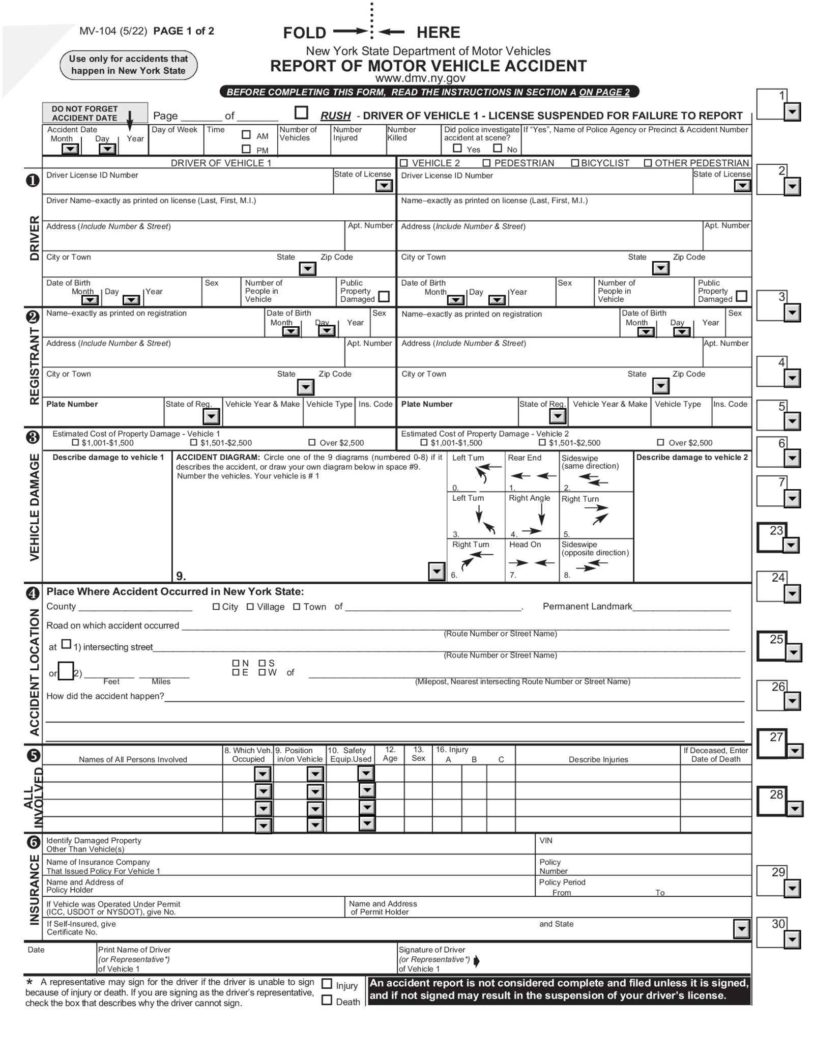 Form MV-104 - Thumbnail