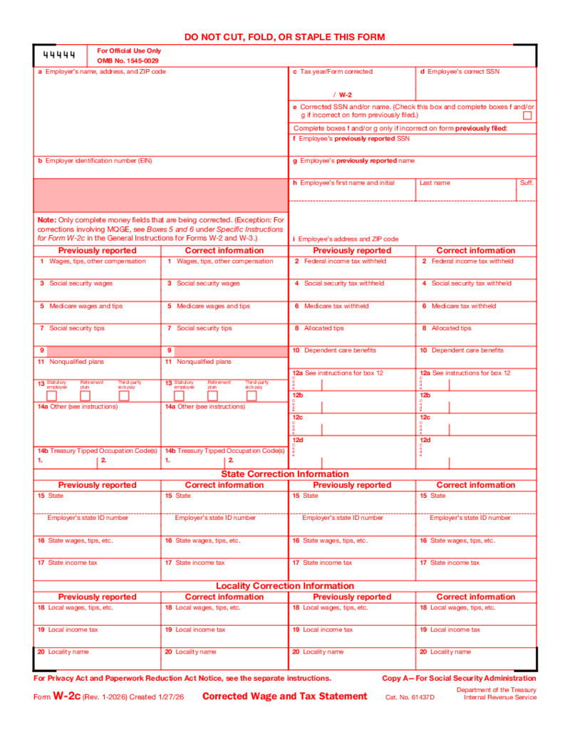 Form W-2C