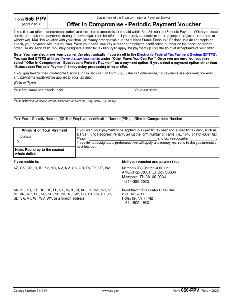 Form 656-PPV