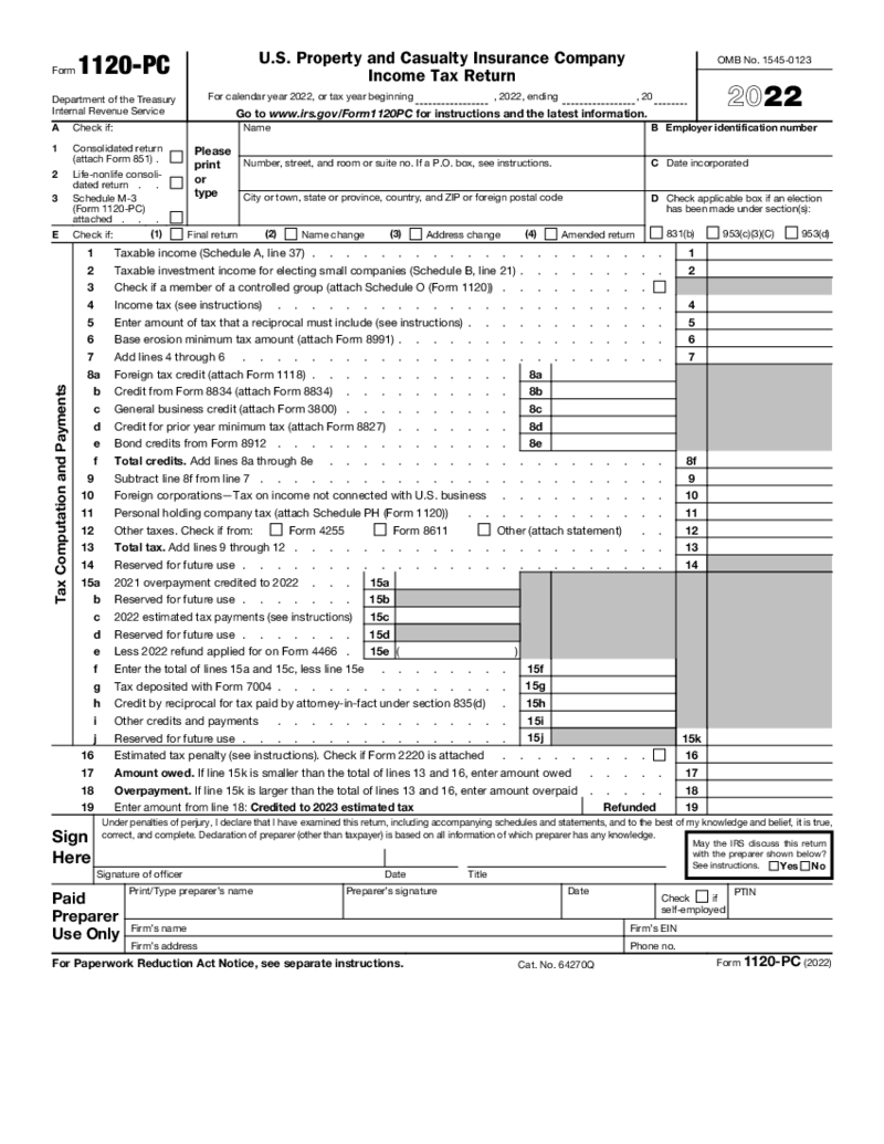 Form 1120-PC