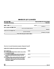 Minnesota Quit Claim Deed Form - Thumbnail