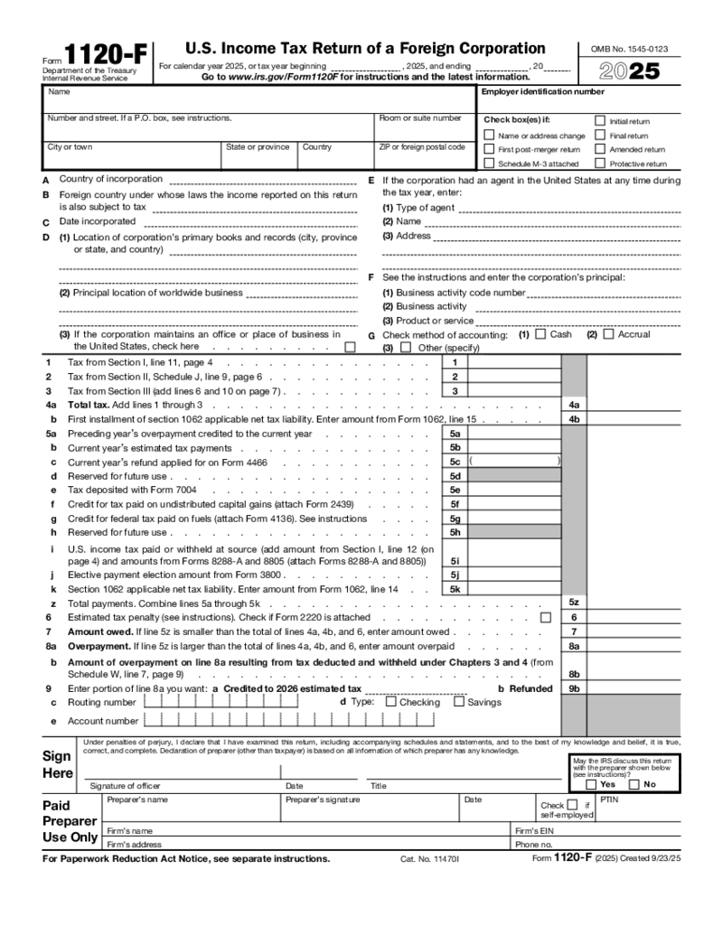 Form 1120-F