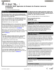 Application for Renewal of a Firearms Licence for an Individual - Thumbnail