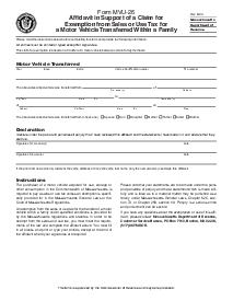 Fillable Form MVU-26 Affidavit in Support of a Claim - Thumbnail