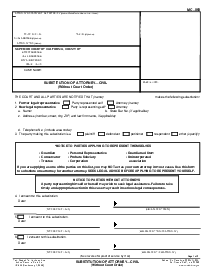 MC-050 Substitution of Attorney-Civil - Thumbnail