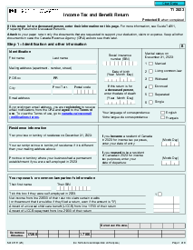 Fillable T1 BC Income Tax and Benefit Return - Thumbnail