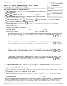 LIC 9214 - Application for Administrator Certification - Thumbnail