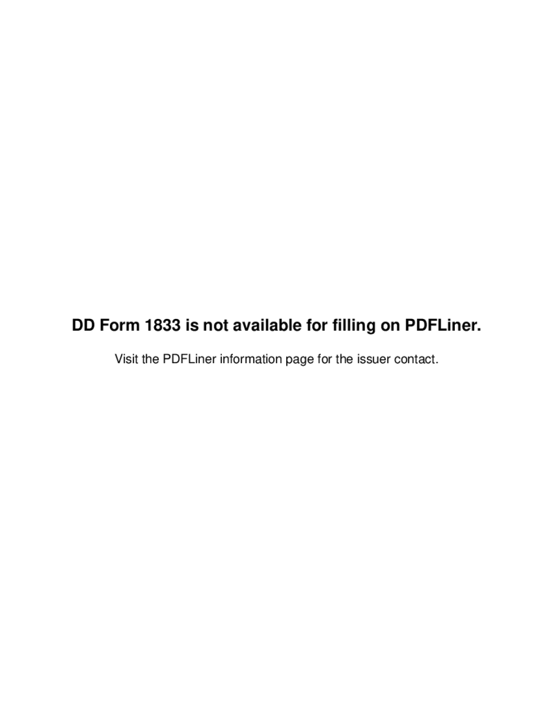 DD 1833 Form (ISOPREP)