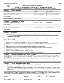 Georgia Tax Power of Attorney (Form RD-1061) - Thumbnail