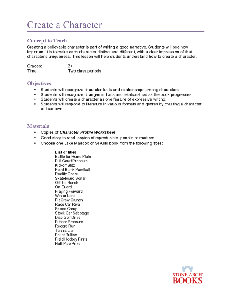 Character Profile Template