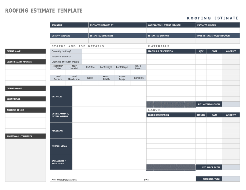 Roofing Proposal Template