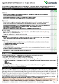 VicRoads Application for Transfer of Registration - Thumbnail