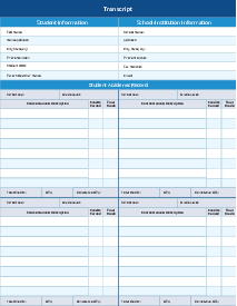 High School Transcript Template - Thumbnail