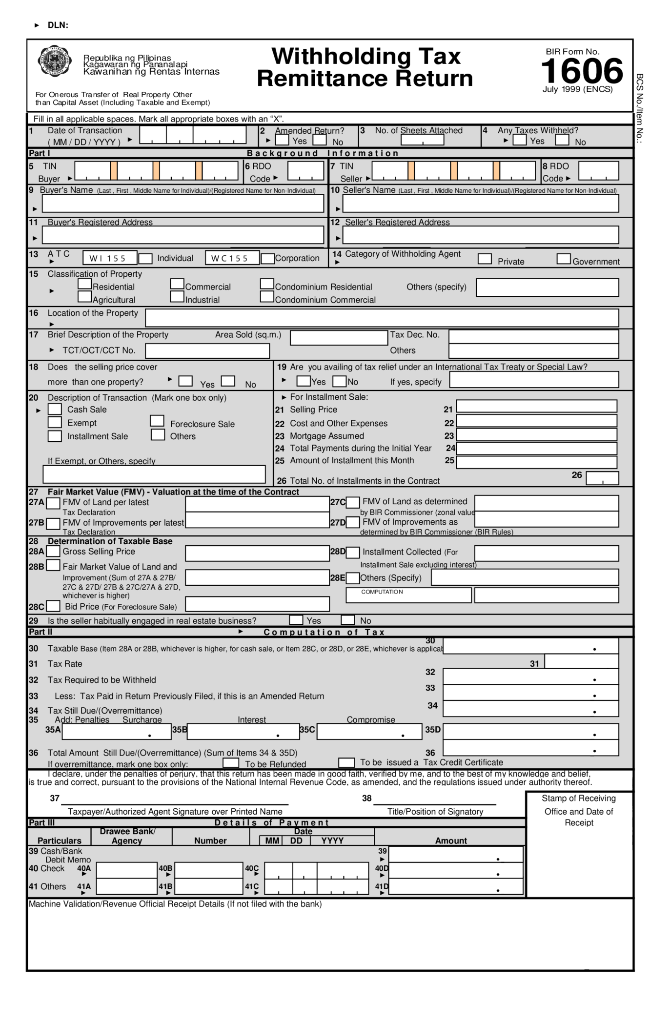 BIR Form 1606 - Thumbnail