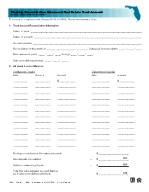 Monthly Reconciliation Statement Real Estate Trust Account - Thumbnail