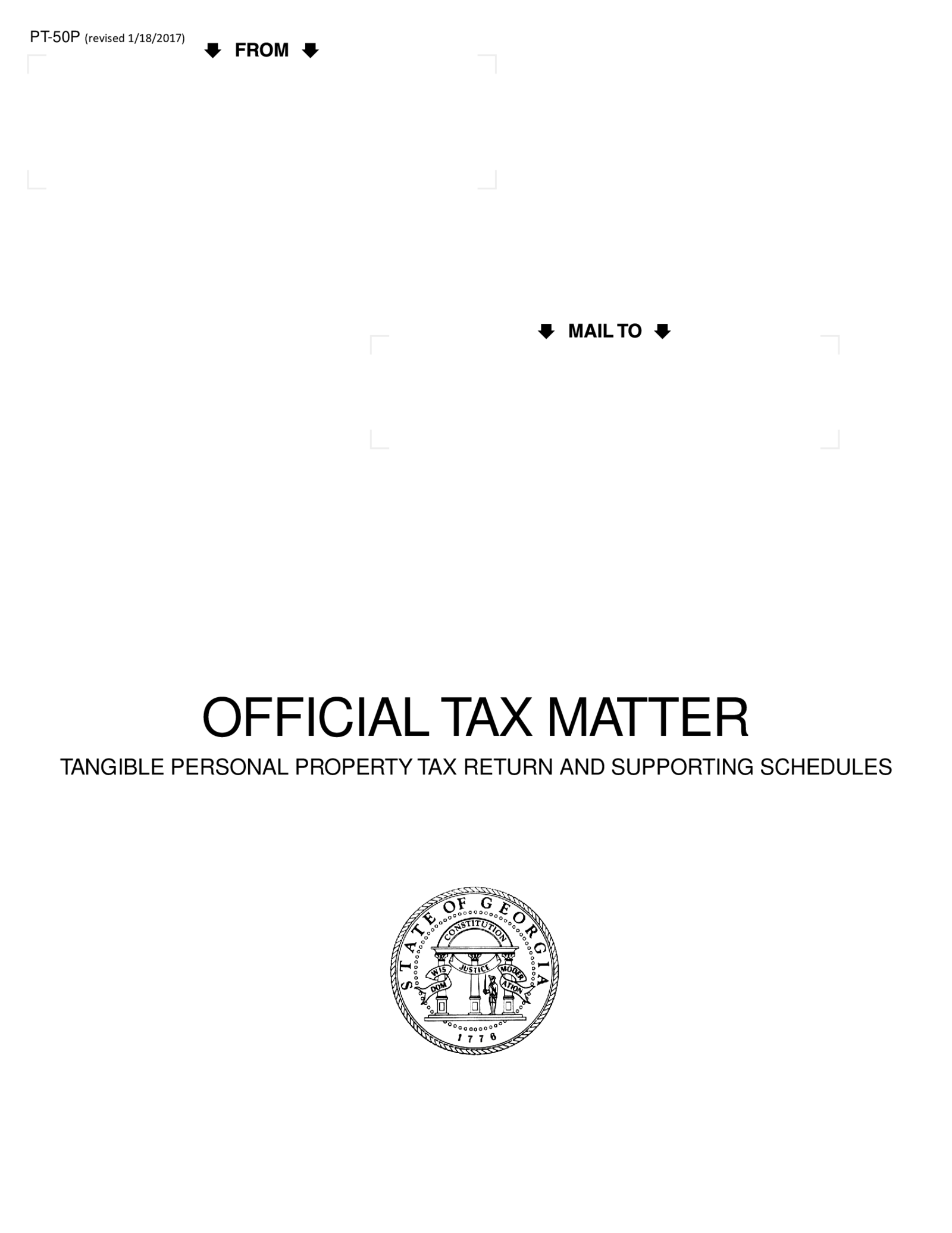 PT-50P, Tangible Personal Property Tax Return and Schedules - Thumbnail