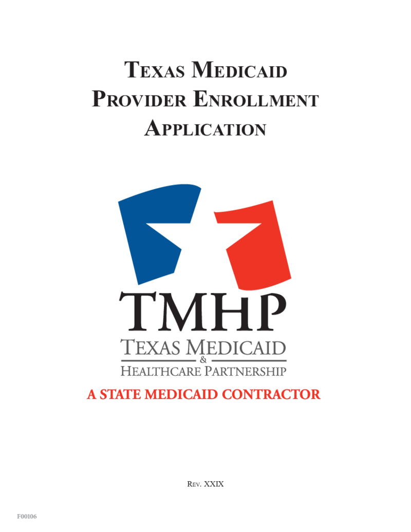 Medicaid Provider Enrollment Application