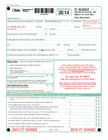 Ohio Form IT 1040EZ - Thumbnail