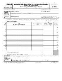 Fillable Form 1041-T (2021) - Thumbnail