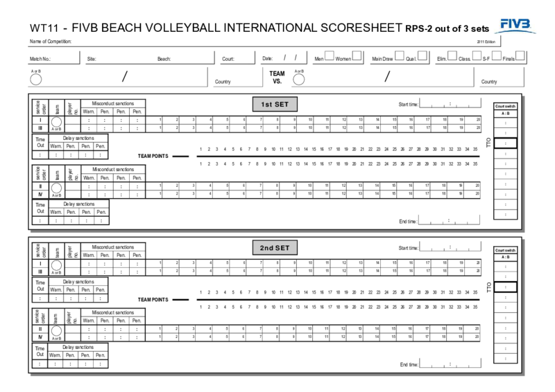 Ncaa Volleyball Scoresheet