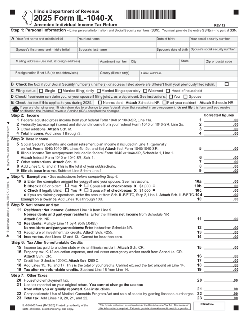 Form IL-1040-X