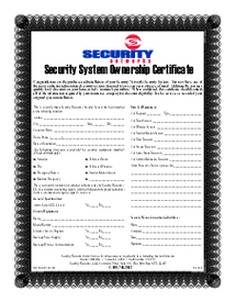 Fillable Adt Alarm Certificate For Insurance Pdf - Thumbnail