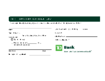 TD Bank Direct Deposit Authorization Form - Thumbnail