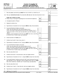 Form 1040 (Schedule J) 2023 - Thumbnail