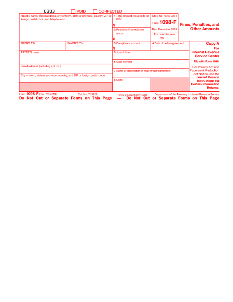 Form 1098-F (2020)