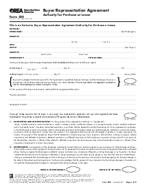 OREA Form 300, Buyer Representation Agreement - Thumbnail