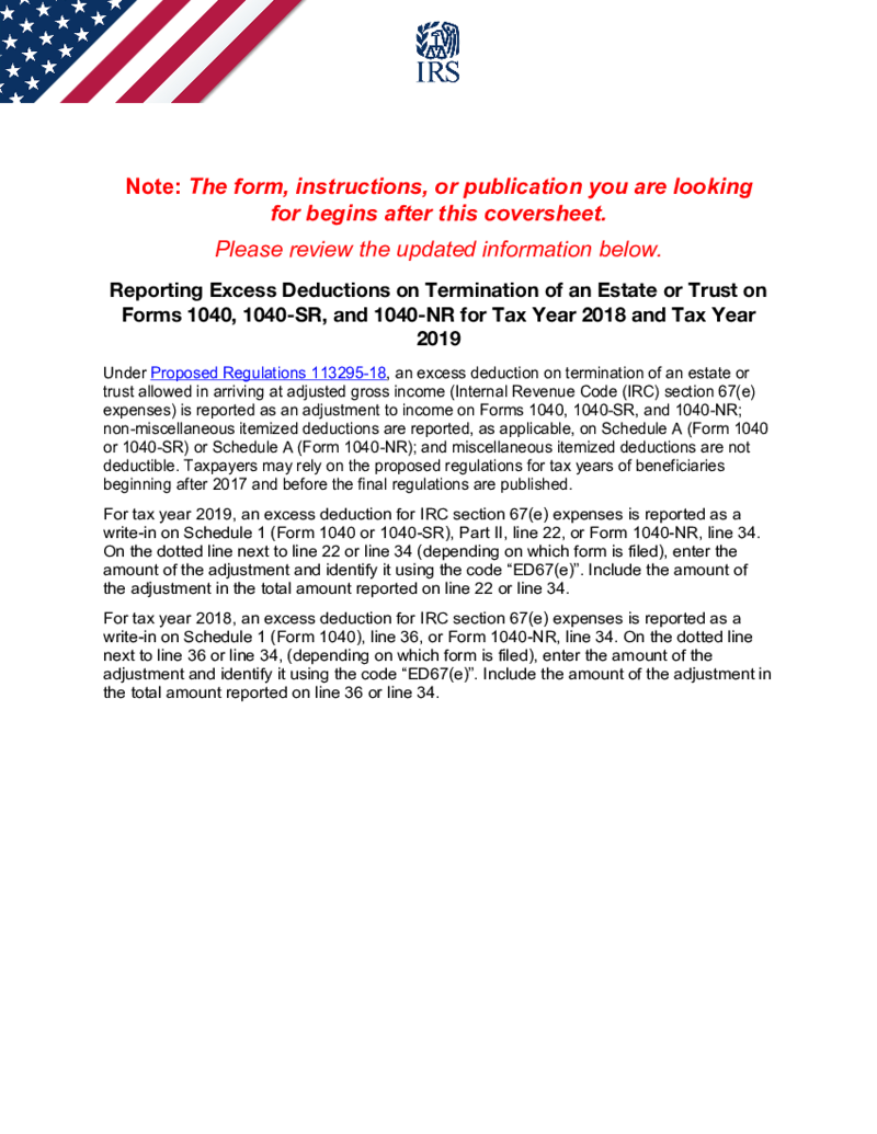 Form 1040-SR (2019)