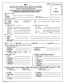 Ethiopian Embassy Washington DC Yellow Card Form - Thumbnail